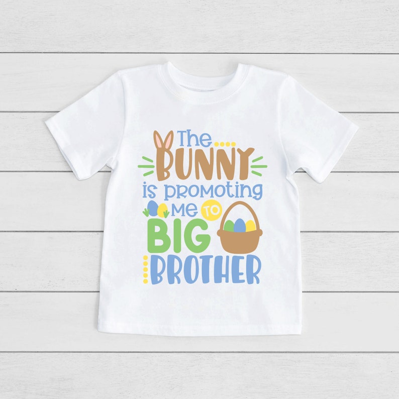 Kid’s Promoted to Big Brother Easter Shirt the Bunny is | Etsy