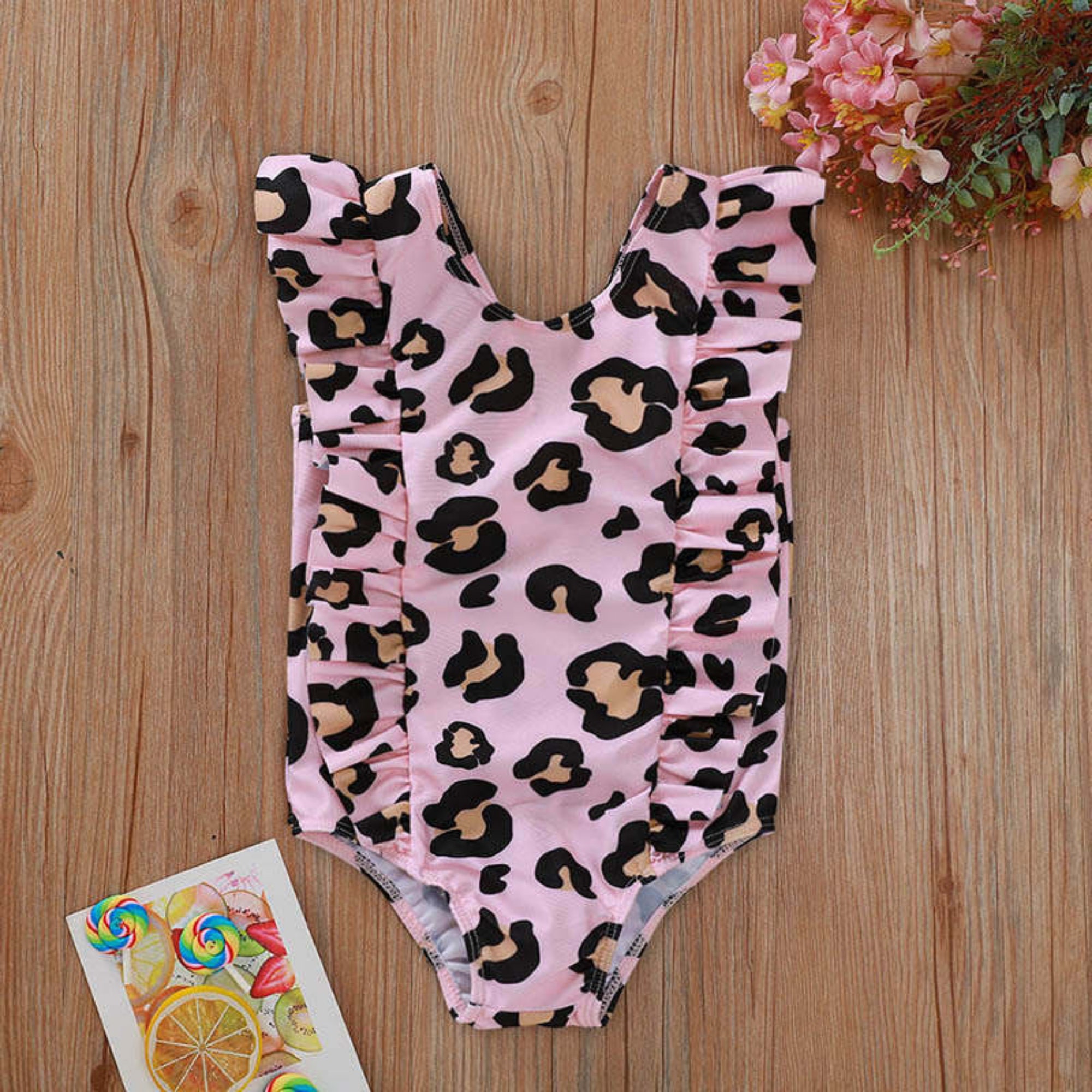 swimming costume leopard print