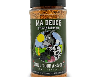 Ma Deuce Steak Seasoning - Grill & BBQ Rub, Chicken, Brisket, Burgers, Lamb, Steak and Vegetables Seasoning