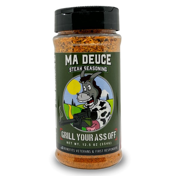 Ma Deuce Steak Seasoning - Grill & BBQ Rub, Chicken, Brisket, Burgers, Lamb, Steak and Vegetables Seasoning