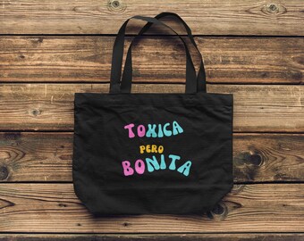 Toxica Pero Bonita Bolsa Tote De Lona De Poliéster