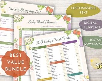 Baby Food List Etsy