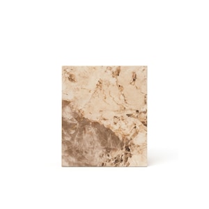 Modern Stone Side Table – Sculptural Accent Pedestal in Sandstone or Glacier (MIRA)