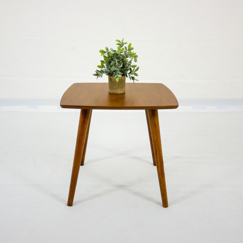 Minimalist End Table Oak Etsy