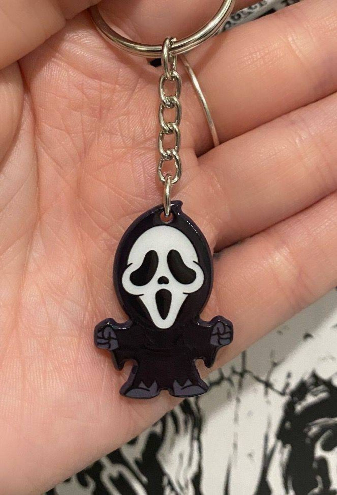 Mini Ghostface Keychain Etsy
