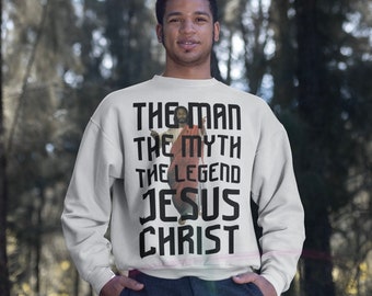 The Man, The Myth, The Legend, The Black Jesus Christ, Christian, Religious Unisex Organic Cotton Sweatshirt