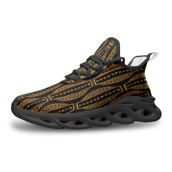 Black and Proud Unisex Bounce Mesh Knit Sneakers - Afro  display picture 1