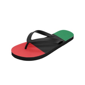 Pan African Flag Unisex Flip Flop Slippers Sandals Shoes