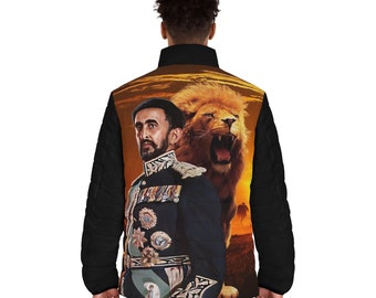 His Imperial Majesty And Conquering Lion Haile Selassie I Unisex Puffer Jacket