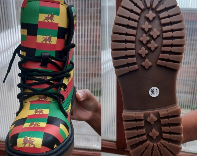 Rasta Lion Women's Leather Boots main image 0