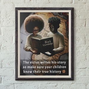 Black Knowledge Poster: Empowering Children, Indoor Outdoor Art