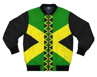 Jamaican Flag Men's All Season Casual Smart Bomber Jacket
