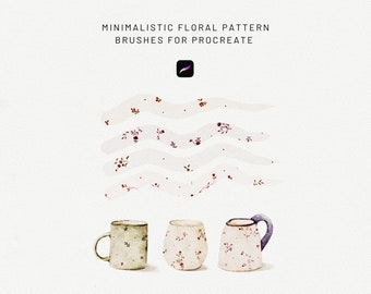 Minimalistic Floral Pattern Brush Set for Procreate, Brush Set for iPad, Brush Pack, Procreate Brushes
