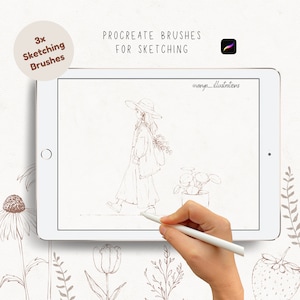 Procreate Brushes for Sketching, Procreate Brushes, Sketch Brush, Ink Brush, Chalk Brush, Procreate, Line Art Brush, iPad