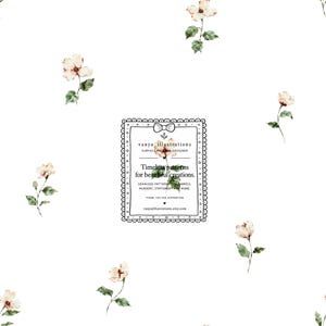 Exclusive Seamless Pattern Vintage Flowers, Design, Fabric Print, Nursery, Sewing, Minimalistic, Floral, Commercial Use