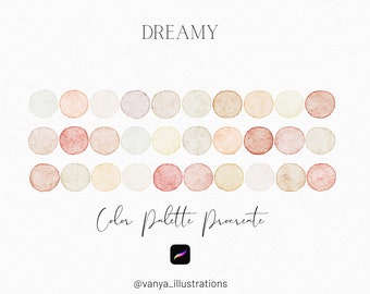 Dreamy, Procreate Color Palette, Procreate Swatches, Color Swatches, Procreate, Digital Download