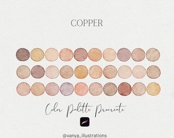 Copper, Procreate Color Palette, Procreate Swatches, Color Swatches, Procreate, Digital Download