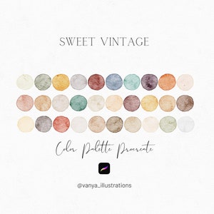 Sweet Vintage, Procreate Color Palette, Procreate Swatches, Color Swatches, Procreate, Digital Download
