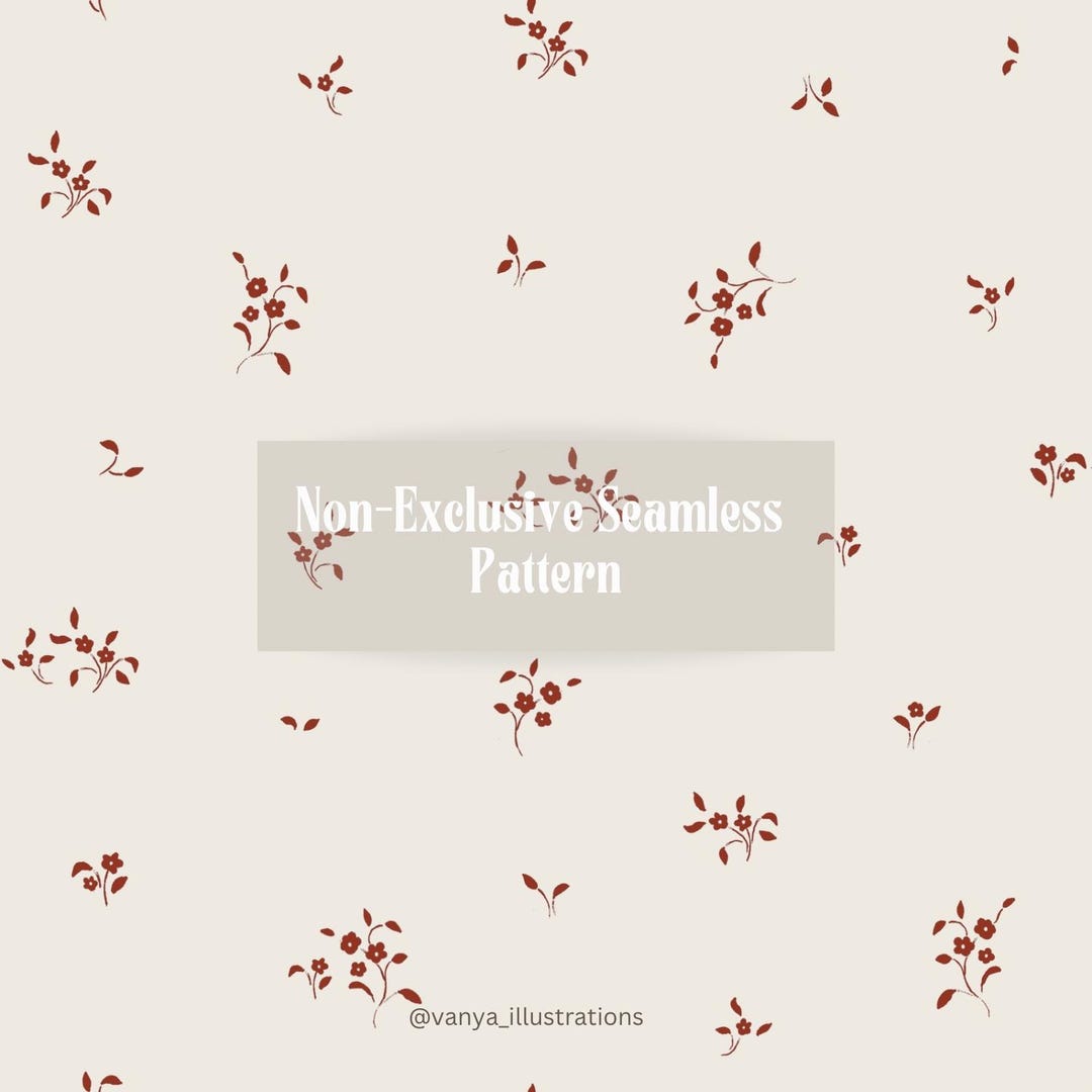 Non-exclusive Seamless Pattern Floral Design 13, Seamless Design ...
