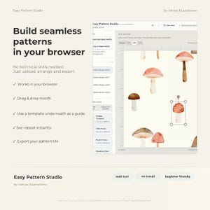 Easy Pattern Studio | Seamless Pattern Maker Web Tool | Create Repeating Patterns Online | No Design Skills Needed | No App Installation