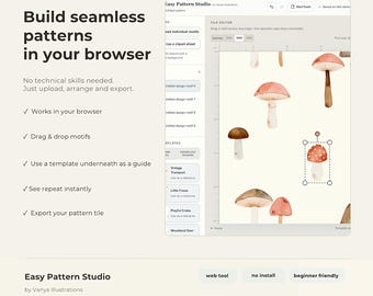 Easy Pattern Studio | Créateur de motifs sans raccord | Créez des motifs répétitifs en ligne | Aucune compétence en design requise | Aucune application à installer