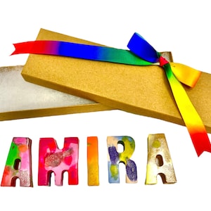 Custom Name Crayons | Personalized Crayons | Kids Christmas | Crayon Name Set l Kids Stocking Stuffer Gift | Holiday Gift Kids