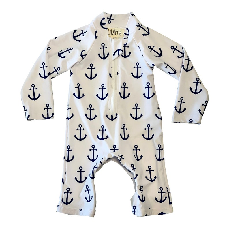 Baby & Toddler Gender Neutral Nautical One Piece Rashguard// Etsy