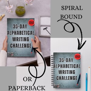 writing journal in spiral notebook or paperback book