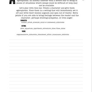 a writing prompt