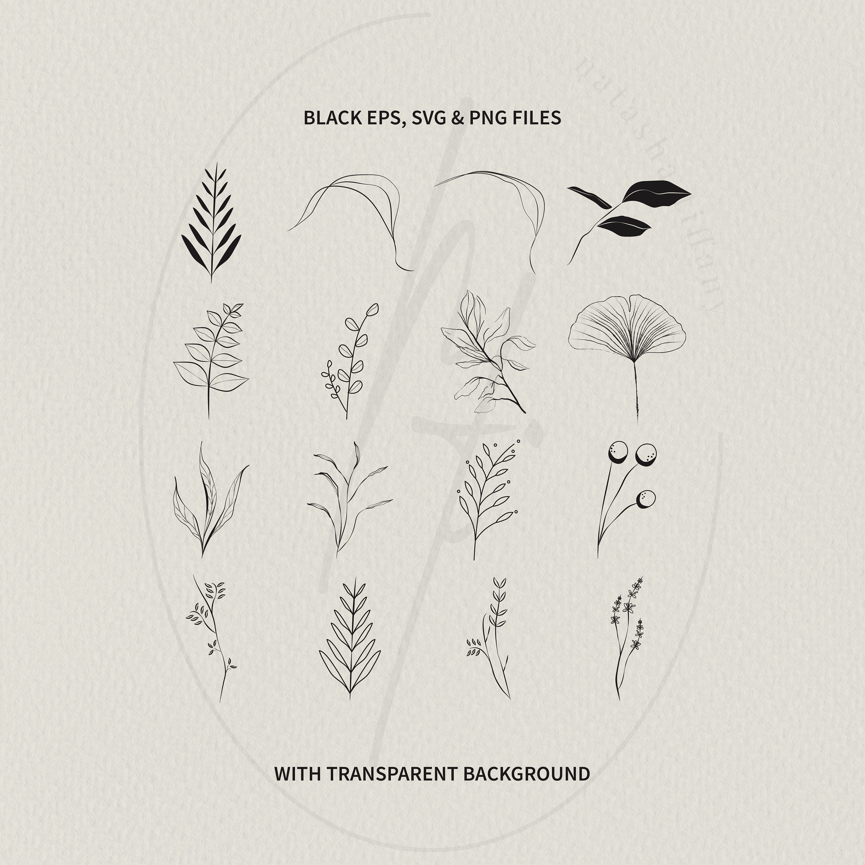 BUNDLE Set of 27 Botanical Elements SVG Wedding Invitations - Etsy
