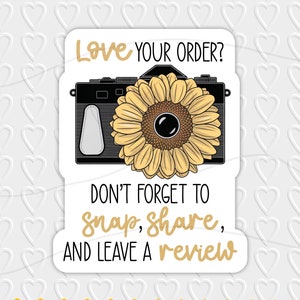 ¿Te gustó tu pedido? Toma una foto, compártelo y deja una reseña Diseño digital / Empaques para pequeñas empresas / Cricut, Silhouette y Avery Print Cut PNG