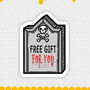 Gratis cadeau Spookachtige grafsteen digitaal ontwerp | Halloween-verpakking voor kleine bedrijven | Cricut, silhouet en Avery-afdruk, png