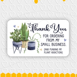 Merci d'avoir financé la conception numérique de My Plant Addiction | Merci Emballage | Impression Cricut, Silhouette et Avery PNG