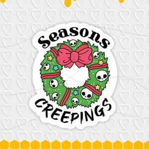 Seasons Creepings Gothic Weihnachtsdesign | Weihnachtsumsätze / Geschenkverpackungen | Cricut, Silhouette, & Avery Print Schnitt PNG
