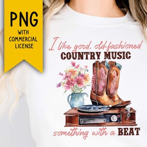 Bonne conception numérique de musique country à l'ancienne | Inspiré de la musique country | Pour l'artisanat par sublimation et plus | PNG avec licence commerciale