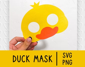 Duck Mask SVG Cut File and PNG | Great for Spring Crafting, Classroom Activities, and More