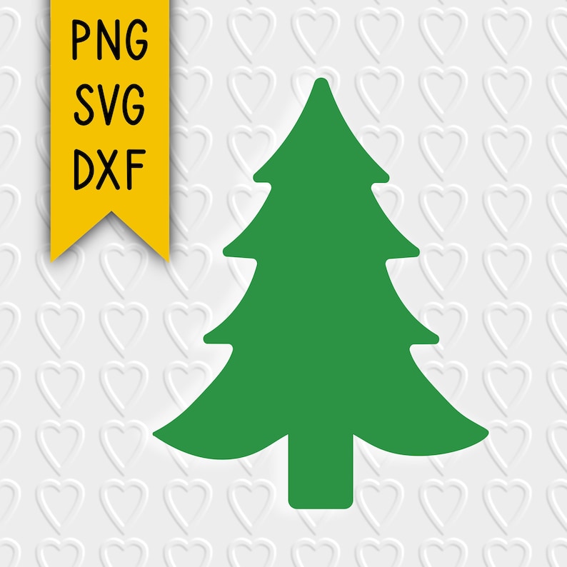 Christmas Tree SVG PNG DXF | Basic Minimal Evergreen Tree | for Vinyl ...