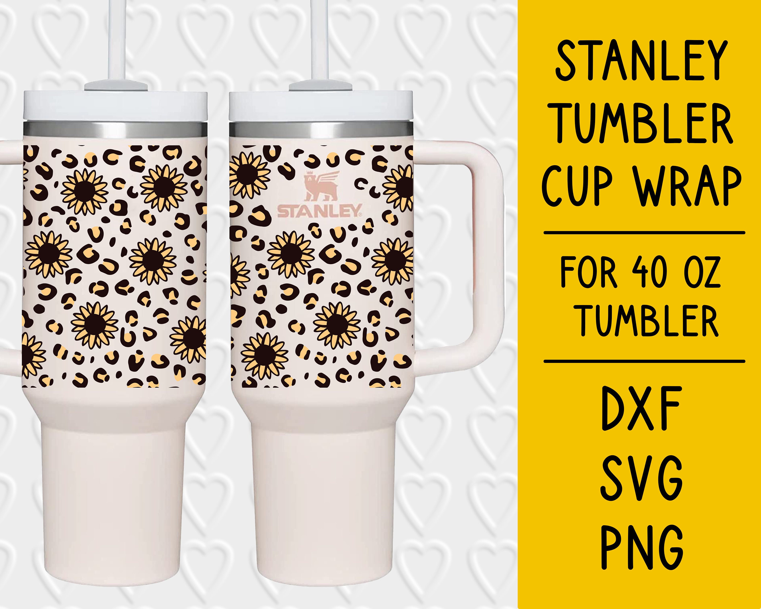 Leopard Skin Premium Vinyl Wrap for Stanley 40 Oz Tumbler 