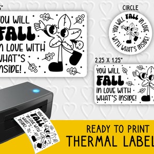 Verlieben Sie sich in das, was drin ist! Etikett-Designs | Kleine Unternehmen / Postverpackung | Für Thermodrucker | Rollo, Munbyn, Epson