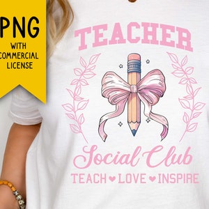 Design Digital do Clube Social do Professor | Inspirado em rosa, feminino e coquete | Para artesanato por sublimação e muito mais | PNG com licença comercial