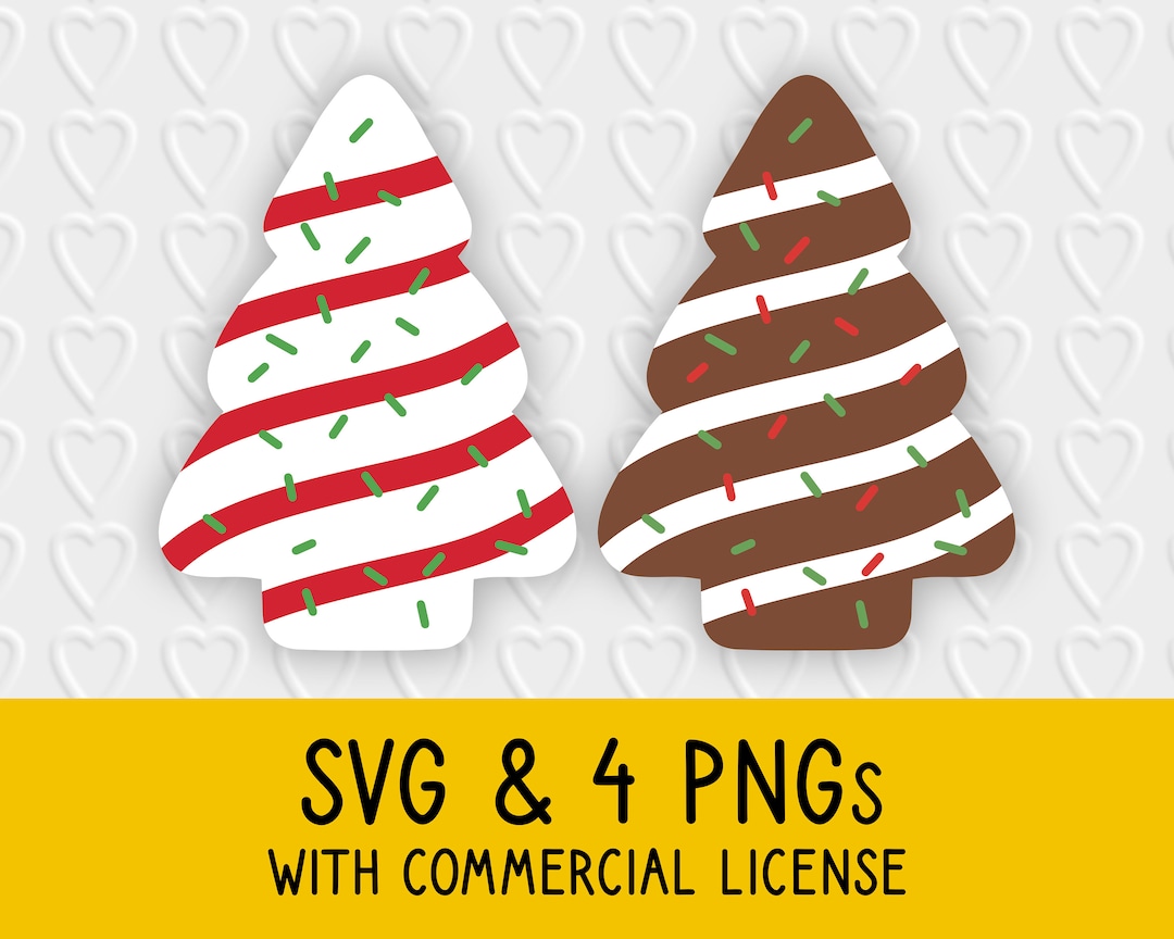 Christmas Tree Cake SVG PNG Original and Chocolate Colorways Vinyl
