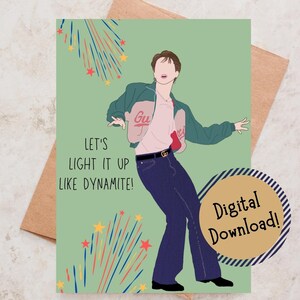 BTS imprimable Jimin Dynamite toute occasion carte de voeux, carte de célébration, carte mignonne, carte de voeux Kpop, carte Punny, cadeau de l’armée BTS
