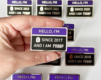 BTS Hello, I'm Army Since __ and I am Proof Enamel Pins, Customizable Years