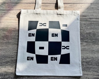 Enhypen Checkered Tote Bag