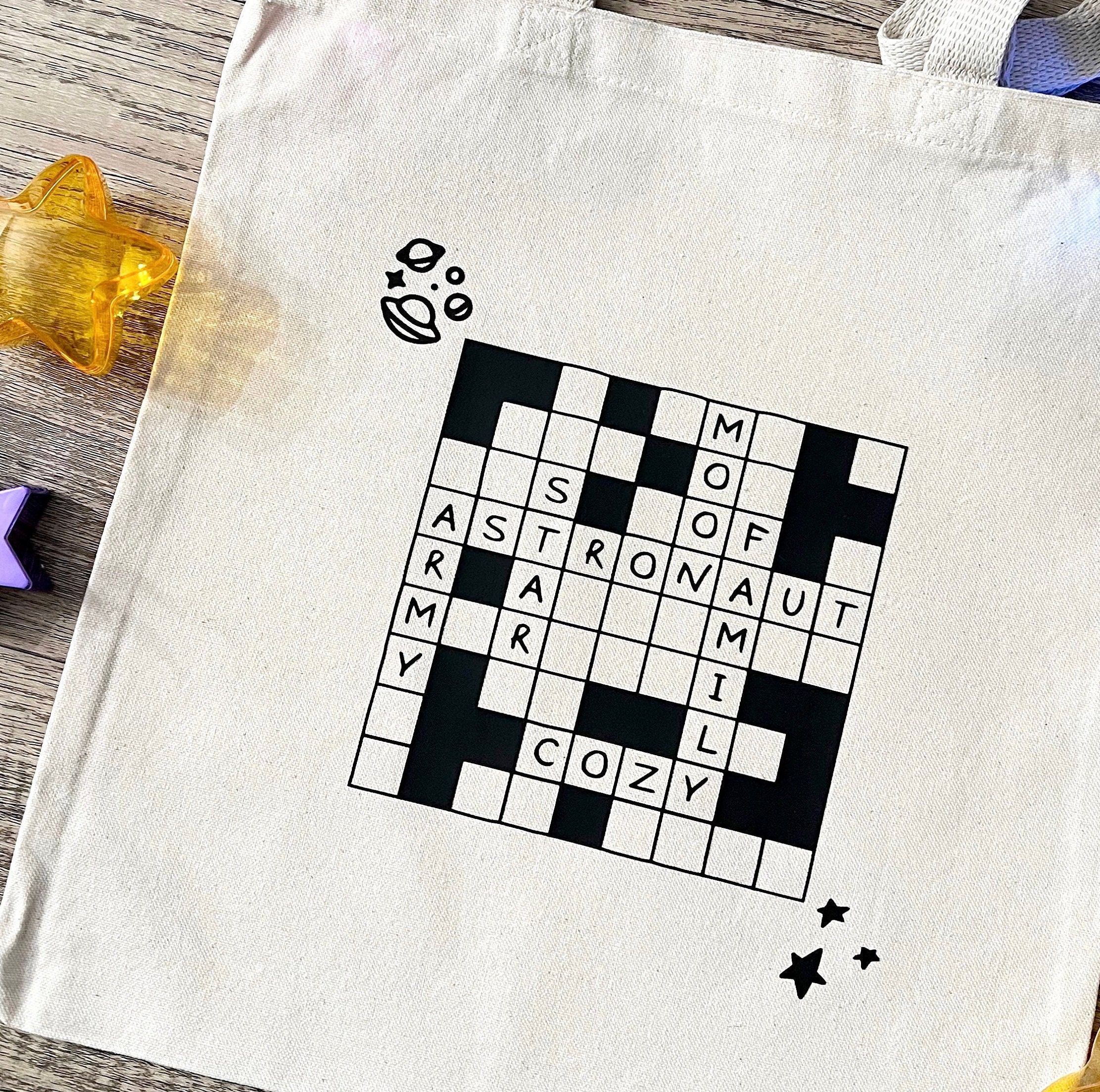 BTS Jin the Astronaut Crossword Puzzle Tote Bag Etsy