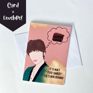 TXT Beomgyu Het is veel te lief om af te wijzen! Verjaardagskaart, Kpop wenskaart, Punny Card, leuke kaart, TXT Moa Gift