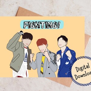 Carte de vœux de combat SVT BSS imprimable, carte toute occasion, carte mignonne, carte de vœux Kpop, carte Punny, carte drôle, dix-sept carats