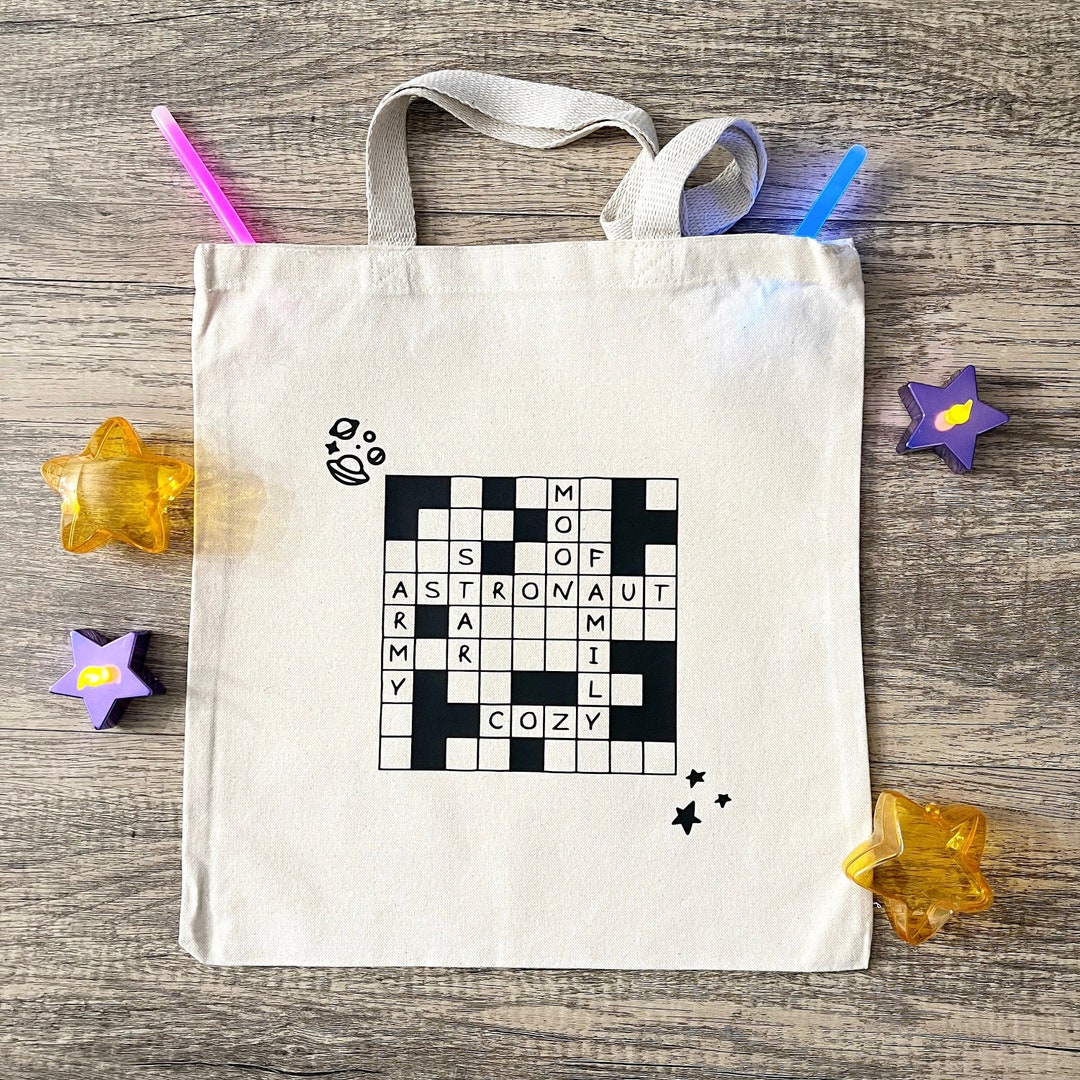 BTS Jin the Astronaut Crossword Puzzle Tote Bag Etsy