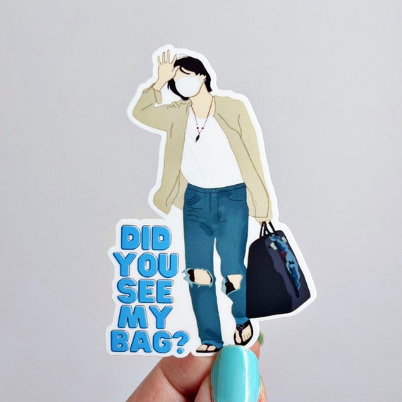 BTS SUGA Yoongi Airport Fashion Laminated Glossy Vinyl Sticker