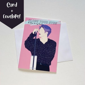 Carte de vœux de la Saint-Valentin BTS Jin Seokjin, carte d’anniversaire, carte de vœux Kpop, carte Punny, carte mignonne, cadeau de l’armée BTS, joueur de flûte
